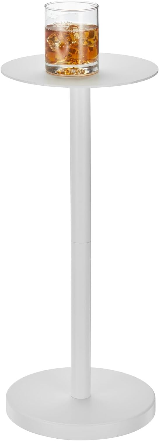 mDesign Glass Top Side/End Drink Table