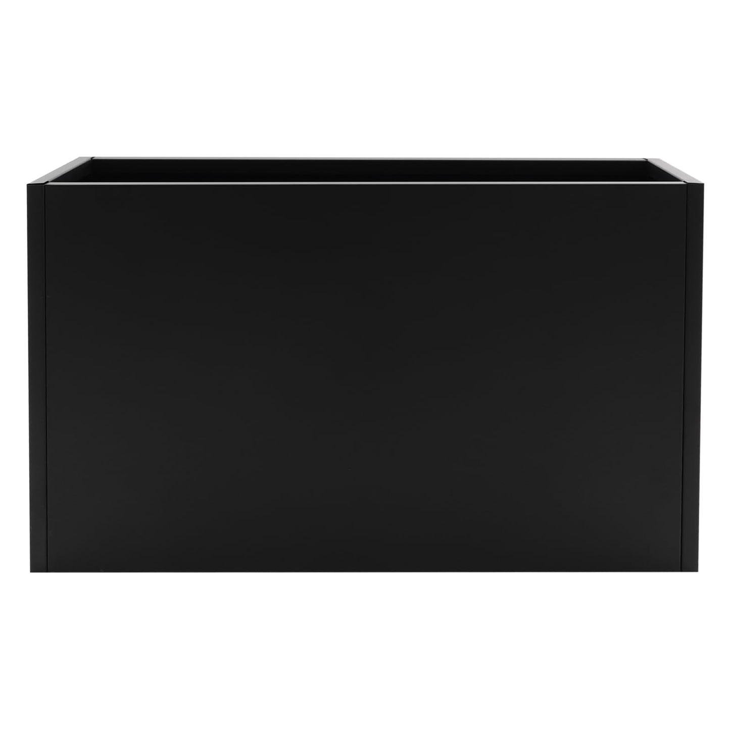 Fulavorty Steel Planter Box,Black Planter Large Rectangular Indoor Outdoor Planters with Removable Shelf,Heavy Duty Rectangular Planter for Patio,Deck,Yard,Garden