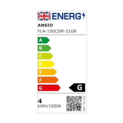 ANSIO® Christmas Lights 100 LED 10m/32ft Christmas Tree Lights for Indoor & Outdoor Multicolour Decorations Fairy String Lights for Xmas Garden Bedroom & Party | Mains Powered Green Cable
