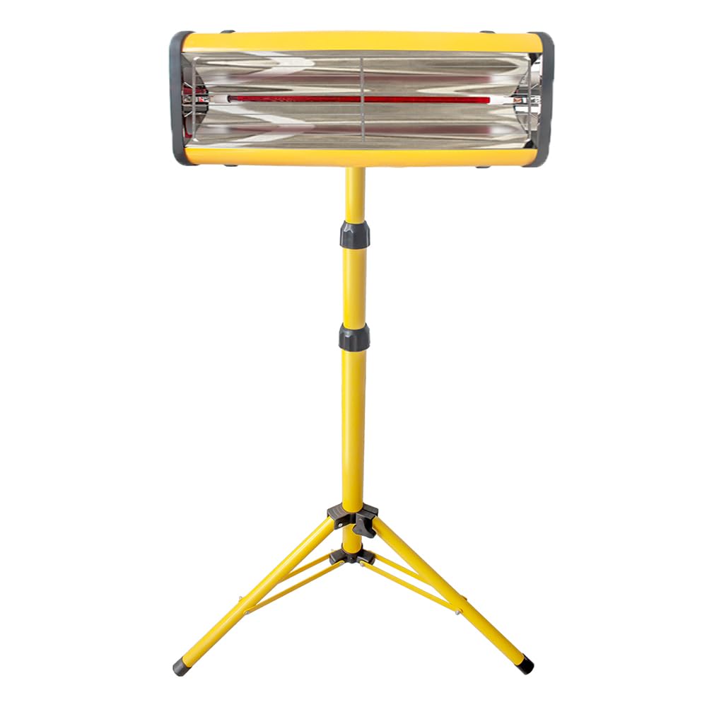 Solary Paint Drying Lamp, 1050W 110V Shortwave Infrared Paint Curing Lamp with Timer for Car Body Repair, Height Adjustable