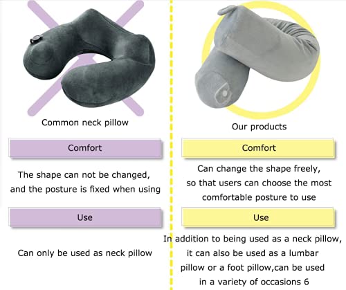 Hxcxrst travel pillow-Twist memory Foam Neck Pillow Support Pillow, used for neck, chin, waist and leg support-suitable for home travel, airplanes, buses, trains，Adjustable, Bendable Roll Pillow