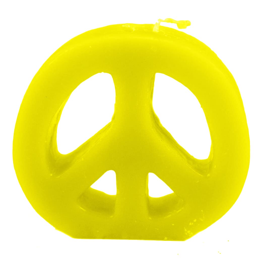 Candlestock Handmade Colorful Peace Sign Candle - Red - Yellow - Green - Blue - Lavender - Pink (Lavender)