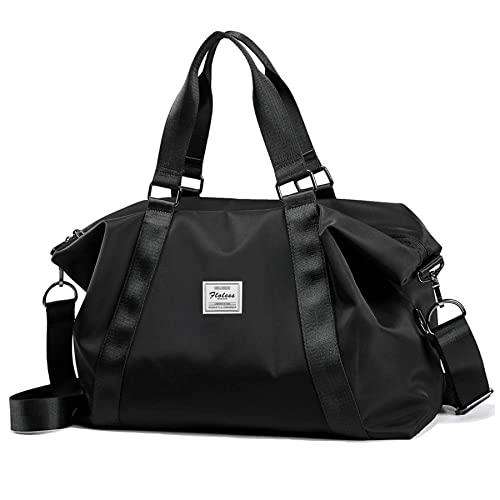 Travel Duffel Bag,Sports Tote Gym Bag,Shoulder Weekender Overnight Bag for Women