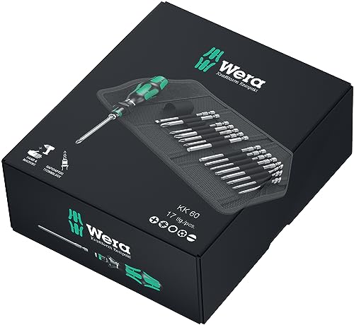 Wera Kraftform Kompakt 60 Bit-Holding screwdriver & Bit Set, PH/PZ/SL/TXBO/HEX, 17pc, 05059295001