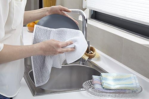 Full Circle Tidy 100% Organic Cotton Dish Cloths, Set of 3, Multicolored