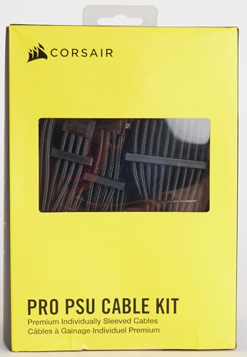 CORSAIR CP-8920222 Premium Individually Sleeved PSU Cables Pro Kit – Red, 2 Year Warranty, Black