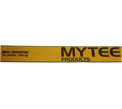 Mytee Products Kinedyne Winch Straps 4" x 30" Blue Heavy Duty Tie Down w/Flat Hooks WLL# 5400 lbs | 4 Inch Cargo Control for Flatbed Truck Utility Trailer (10 Pack)