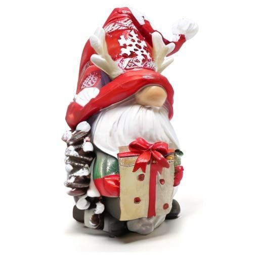 Hodao Christmas Resin Gnomes Handmade Christmas Resin Gnomes Holiday Present, Winter Table Christmas Tree Decorations Indoor and Display on Mantel or Window Sill
