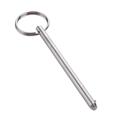 2 Pack Quick Release Pin, Diameter 1/4"(6.3mm), Overall Length 4.1"(105mm), Usable Length 3-1/2"(89mm), Full 316 Stainless Steel, Bimini Top Pin, Marine Hardware