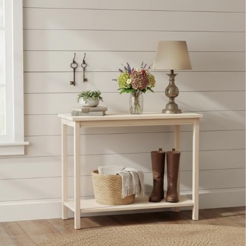 IC International Concepts, Portman Accent Table, Solid Real Wood, Sturdy