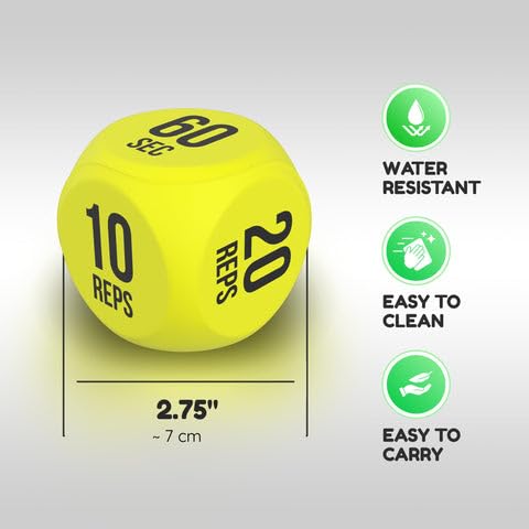 TidyFriend Exercise Dice, 6 Sided Foam Fun Workout Dice for Solo or Group Classes, Great Dynamic Exercise Equipment (Blue)