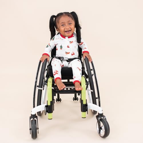 KYTE BABY Soft Bamboo Rayon Rompers, Zipper Closure, 0-24 Months (Santa Sleigh, 6-12 Months)