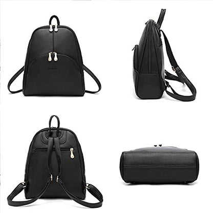 Nevenka Women Fashion Backpack Purse Leather Rucksack Bag Girls Casual Daypacks(Blue)