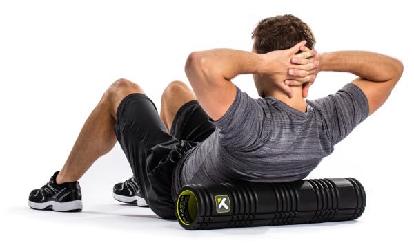 TRIGGERPOINT PERFORMANCE THERAPY GRID Patented Multi-Density Foam Massage Roller Exercise, Deep Tissue&Muscle Recovery Relieves Muscle Pain & Tightness, Improves Mobility & Circulation (26"), Black