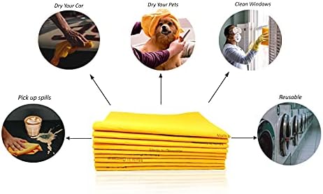 10 Pack Extra Large Original German Shammy Cloths Chamois Towels Absorbent 190g