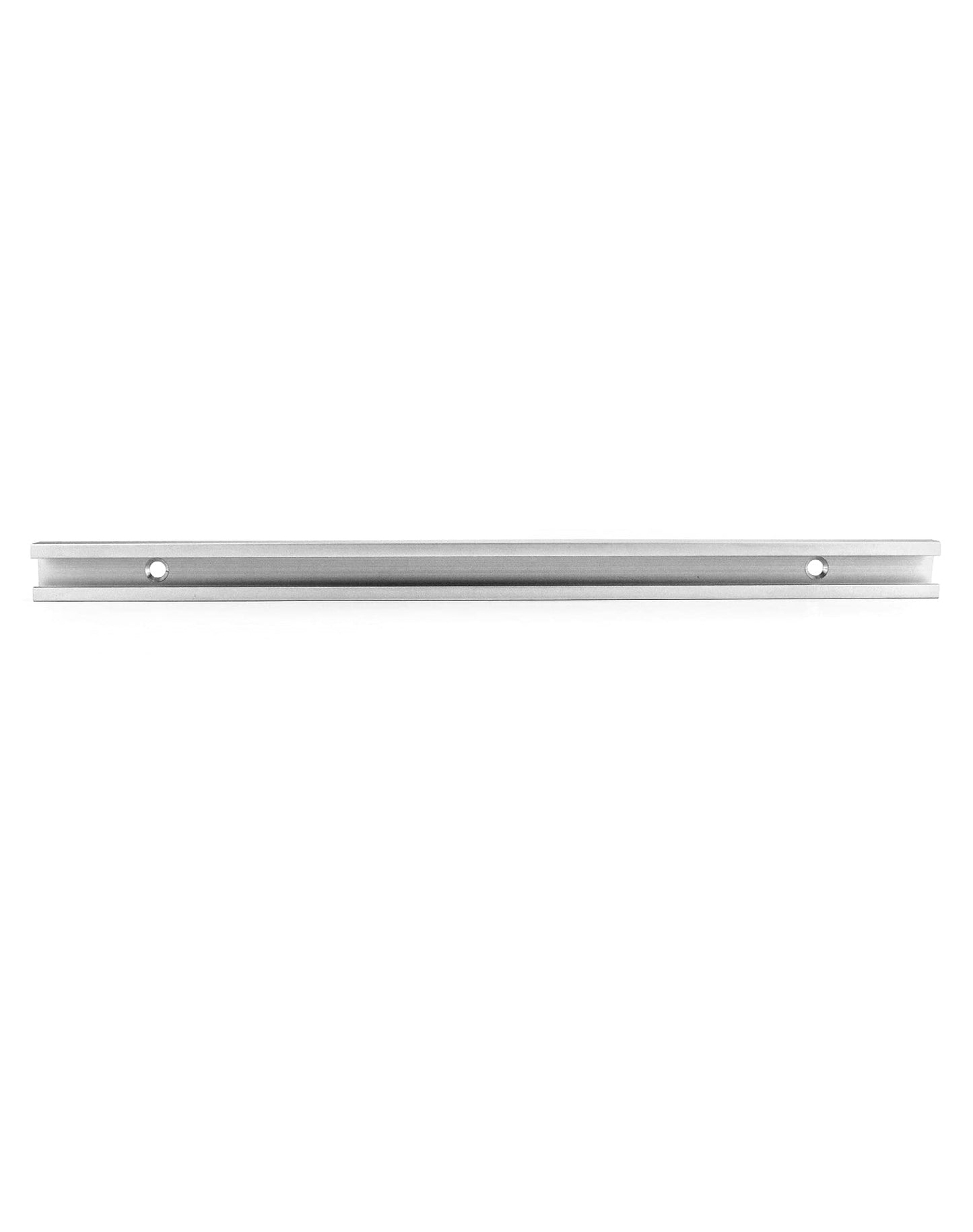 QWORK Aluminum T Track, 2 Pack 12 Inch Universal Double Cut Profile T Track, with Predrilled Mounting Holes and Screws, Woodworking and Fixtures, for Drill Press Table, Router Table