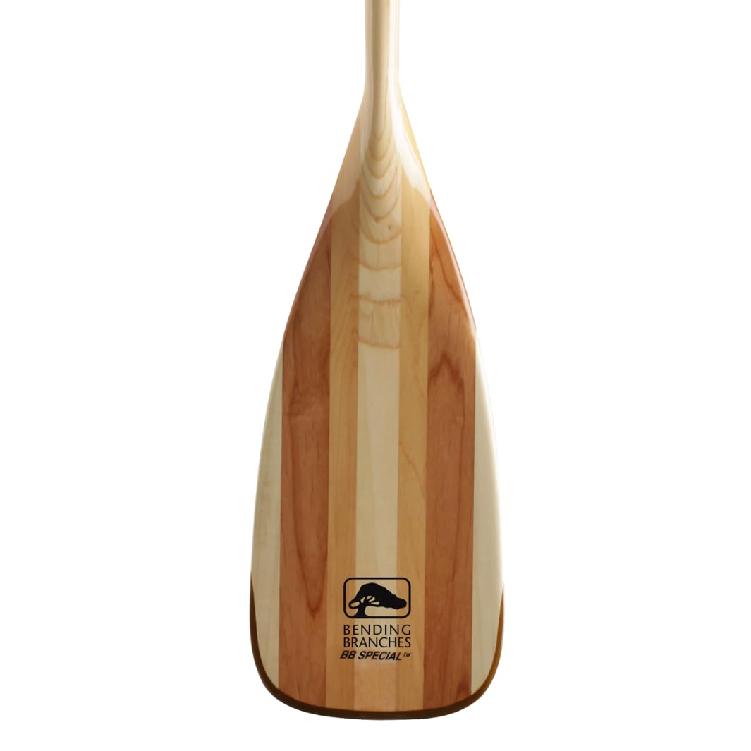 BENDING BRANCHES BB Special Wood Canoe Paddle – 18-Laminate Basswood Shaft, Hardwood Blade with Rockgard® Tip, Bent Shaft Design for Recreational Rivers & Lakes