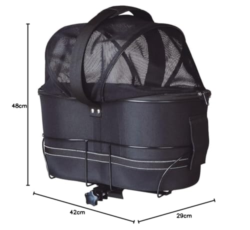 Trixie Bicycle bag, 48 × 29 × 42cm, Black