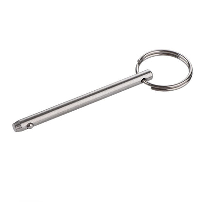 2 Pack Quick Release Pin, Diameter 3/16"(4.8mm), Overall Length 2-1/2"(65mm), Usable Length 2"(51mm), Full 316 Stainless Steel, Bimini Top Pin, Marine Hardware