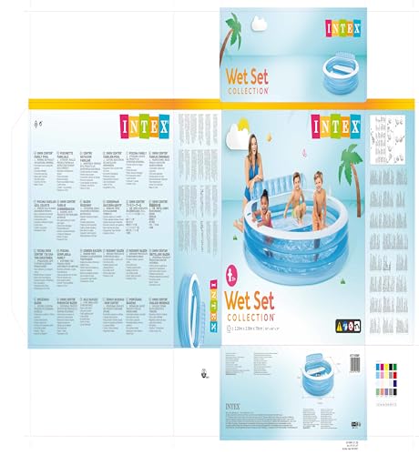 Intex 57190NP Swim Center Family Lounge Pool, 229 x 218 x 76 cm