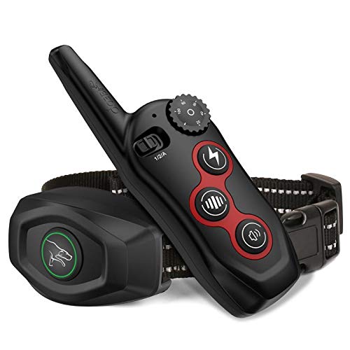 Dog Training Collar - 2 in 1 Rechargeable Remote Dog Shock Anti-Bark Collar w/3 Training Modes, Beep, Vibration, Shock 100% Waterproof, Up 1300Ft Range for Small Medium Large Dogs (Black)