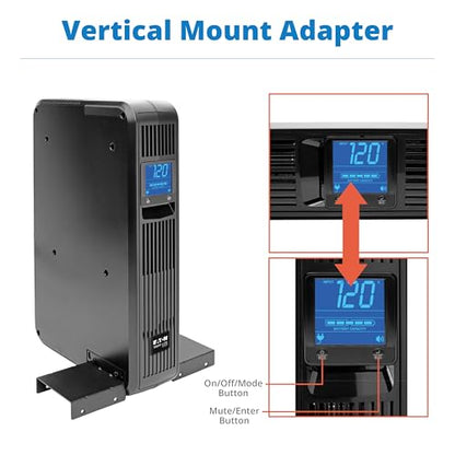 Tripp Lite 1000VA Smart UPS Battery Back Up, 500W Tower, 8 Outlets, LCD Display, AVR, USB, Tel / DSL / Coax Protection, 3 Year Warranty & $250,000 Insurance (SMART1000LCD) Black