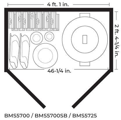 Suncast 54 Cubic Feet Vertical Storage Shed with Durable Plastic Construction, Multiple Wall Panels and Ample Space for Outdoor Storage