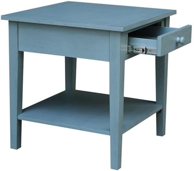 IC INTERNATIONAL CONCEPTS Spencer Blue Wood End Table