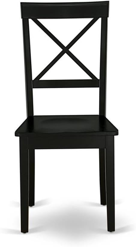 East West Furniture BOC-BLK-W Boston Dining Room Chairs