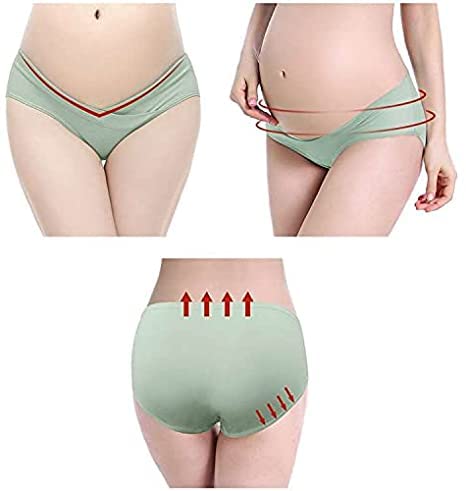 HBselect 6 Pack Womens Maternity Knickers Cotton Pregnancy Panties Under Bump Maternity Underwear