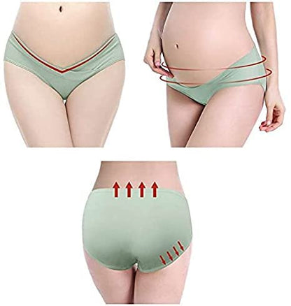 HBselect 6 Pack Womens Maternity Knickers Cotton Pregnancy Panties Under Bump Maternity Underwear