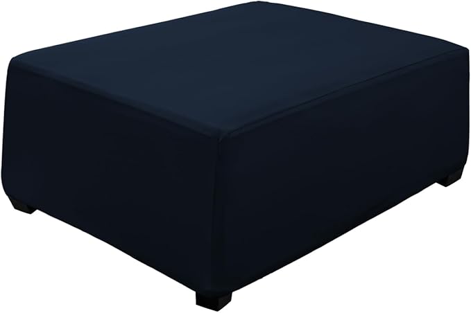 Super Stretch Ottoman Cover- Soft Form Fit Ottoman Cover Rectangular Ottoman