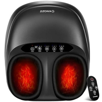 Foot Massager Machine with Heat, Shiatsu Deep Kneading Foot Massager with Remote, Compression, Multi-Massage Modes, Auto-Off Timers, Gifts for Women Men
