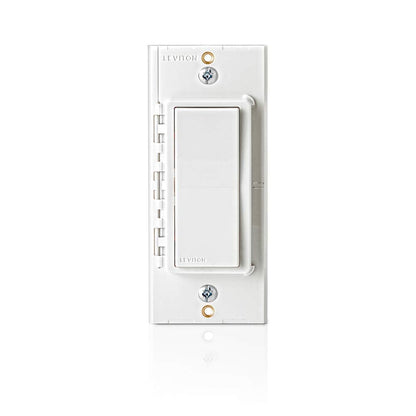 Leviton Decora Smart Switch, Wi-Fi 2nd Gen, Neutral Wire Required, Works with Matter, My Leviton, Alexa, Google Assistant, Apple Home/Siri & Wired or Wire-Free 3-Way, D215S-1RW, White