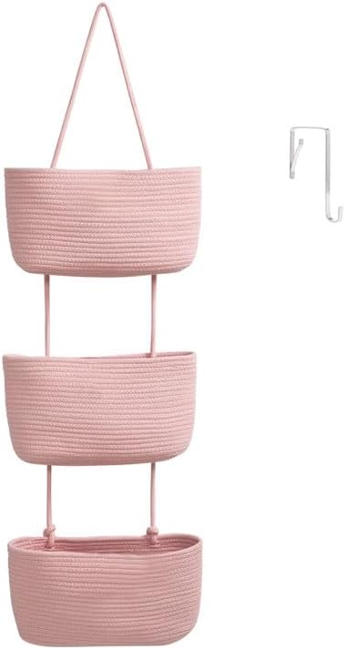 TeoKJ 3-Tier Wall hanging Storage Bags, Over the Door Organizer, Decorative