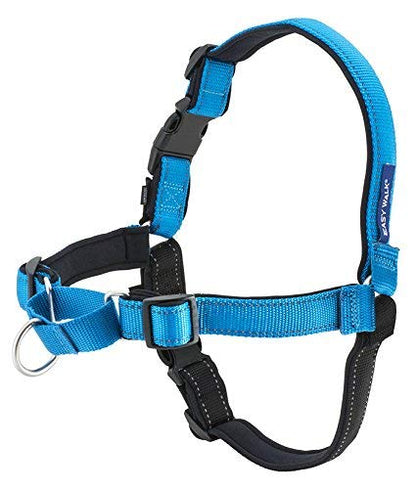 PetSafe Easy Walk Deluxe Dog Harness, No Pull Dog Harness – Perfect for Leash & Harness Training – Stops Pets from Pulling and Choking on Walks – Medium, Ocean