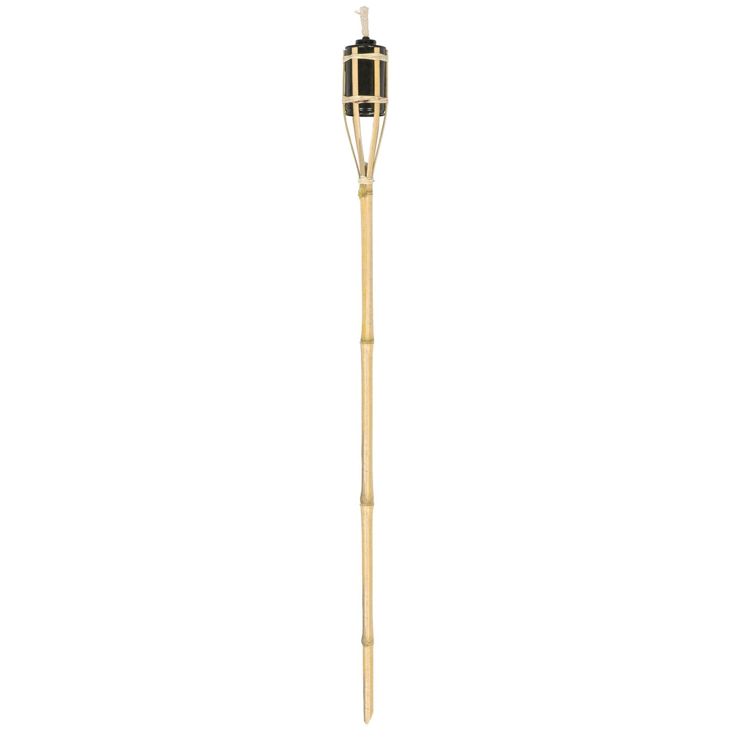 Harbour Housewares 6X Natural 113cm Bamboo Garden Fire Torches - Outdoor Paraffin Lamp Oil Burner Tiki Candle Flame Lantern Stake Light