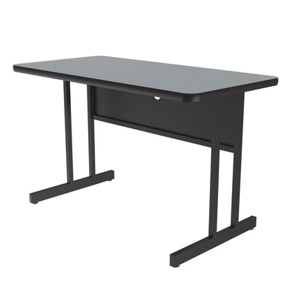 Correll 24"x36" Home & Office Computer Desk, Durable Gray Granite High Pressure Laminate Top, 29" High Training Workstation, Steel Frame & Modesty Panel, Wire Management, Made in The USA