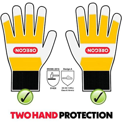 Oregon Chainsaw Protective Gloves, Leather – Pair (M)