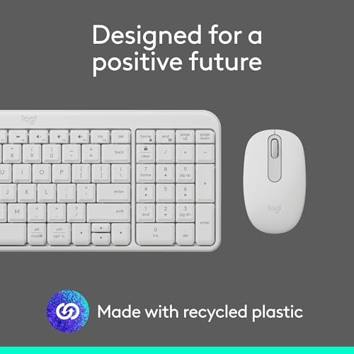 Logitech K250 Bluetooth Keyboard with Numpad, Easy Connectivity, Compact Wireless Keyboard Made with Recycled Plastic, Spill-Resistant, Comfortable Keys - Windows/MacOS - Graphite