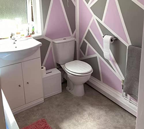 Unibos Bathroom Storage Unit, Freestanding Toilet Roll Cabinet, Compact Slimline Wooden Bathroom Storage Box, Multi Purpose Cleaning Tidy (White)