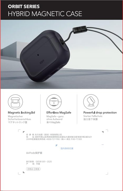 ESR for AirPods Pro 3 Case, Compatible with AirPods Pro Case 3rd Generation (2025), Compatible with MagSafe, Full Drop Protection Cover with Lanyard, Black