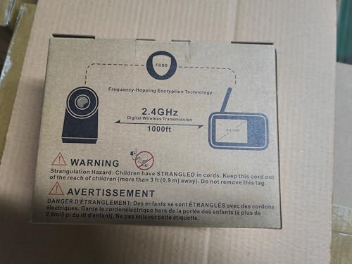 HelloBaby Baby Monitor with Camera and Audio, Video Baby Monitors Night Vision, Pan 320°& Tilt 120° Without WiFi, 3.2’‘ IPS Display 2-Way Talk, ECO Mode, 1000ft, 8 Lullabies and 8 Languages (HB6339)