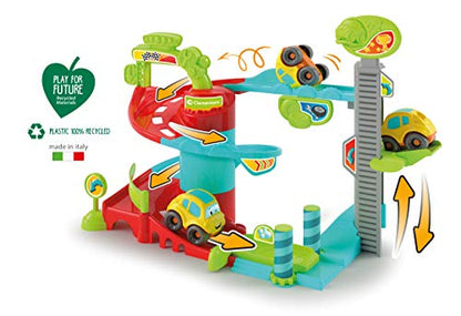Clementoni 17404 Fun Garage Baby Track For Toddlers, Ages 18 Months Plus, Multi-Coloured