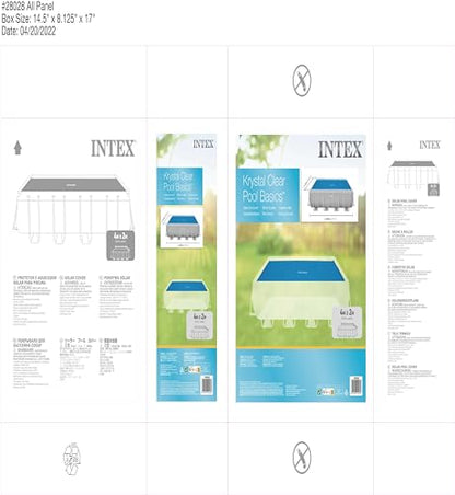 Intex Solar Cover for Ultra Frame Rectangular 400 x 200 cm Solar Tarpaulin Blue