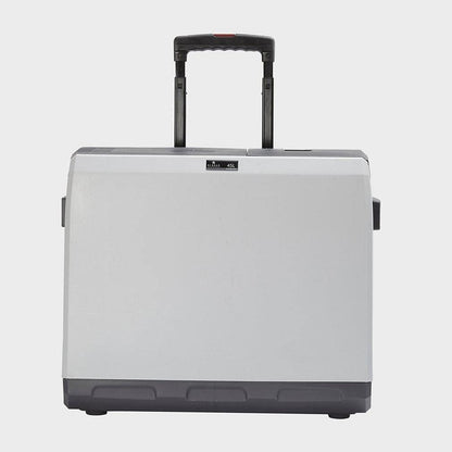 Hi-Gear 45 Litre Cooler with Integrated Handle & Wheels, 12V in Car & 240V Mains Sockets, Portable, Spacious & Wheeled 45L Electric Cool Box, Camping, Campervan, Travel, Picnics, Festivals, Grey