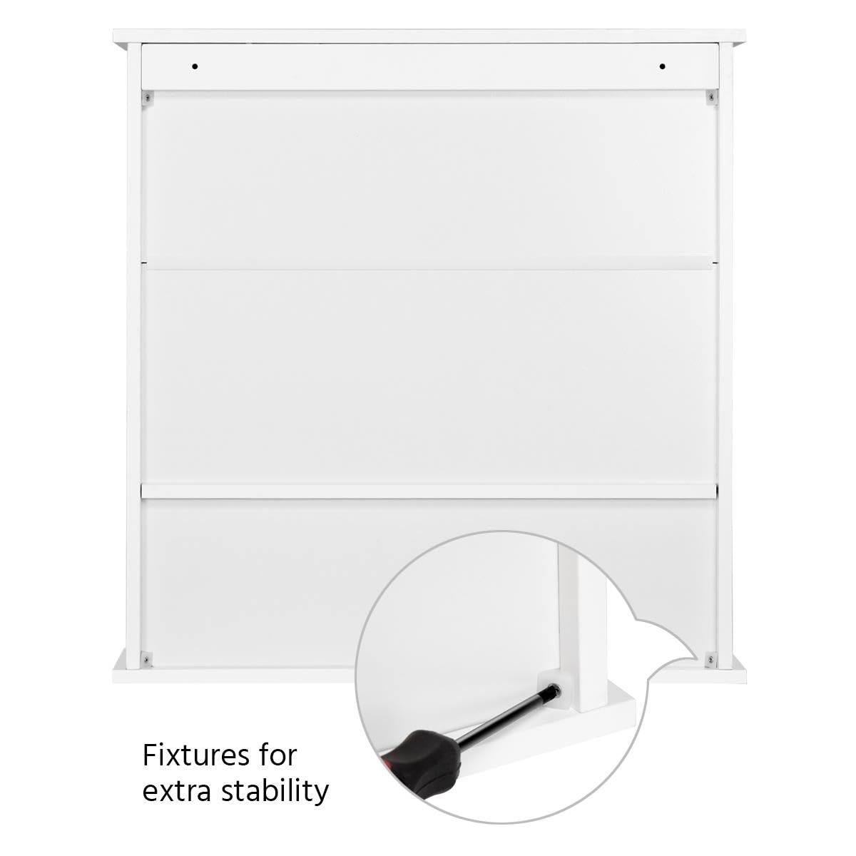 Yaheetech Modern Bathroom Mirror Cabinets, Wall Mount Storage Cabinet with Adjustable Shelf, Double Door Cupboard, White, 56 x 13 x 58 cm