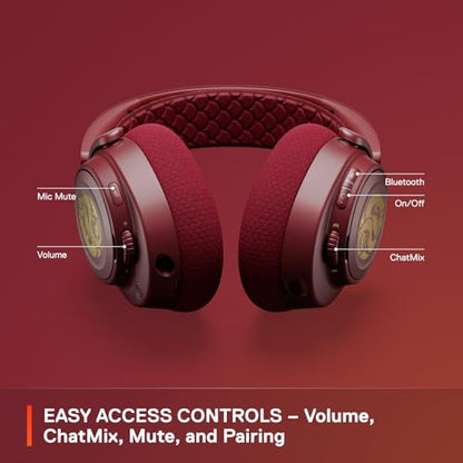 SteelSeries Arctis Nova 7 Wireless Multi-Platform Gaming Headset – Dragon Edition – Two Speaker Plate Sets — Dual Wireless 2.4GHz & Bluetooth – 38 HR Fast Charge Battery – PC, PS, Mac, Mobile, Switch