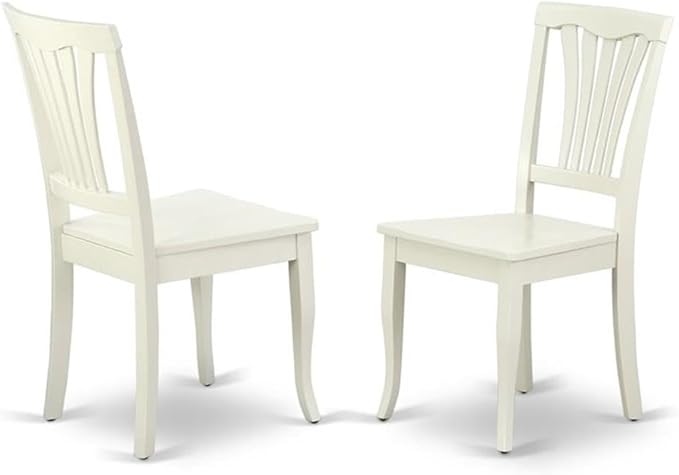 East West Furniture AVC-LWH-W Avon Dining Chairs