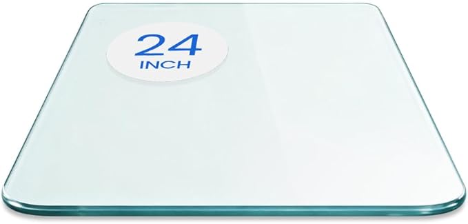 Dulles Glass 24 inch Square Glass Table Top